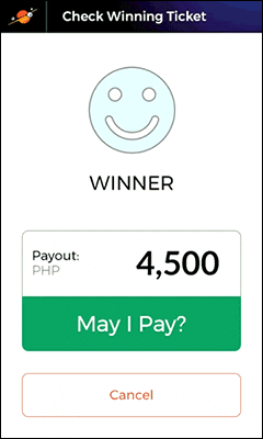 Check winning ticket